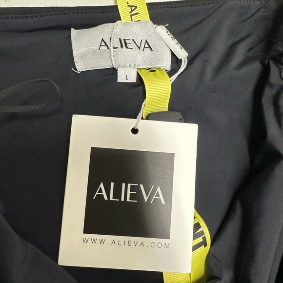 NEW Alieva Dasha Black Modern One Shoulder Mini Evening Dress Stretch Size L - Picture 11 of 15